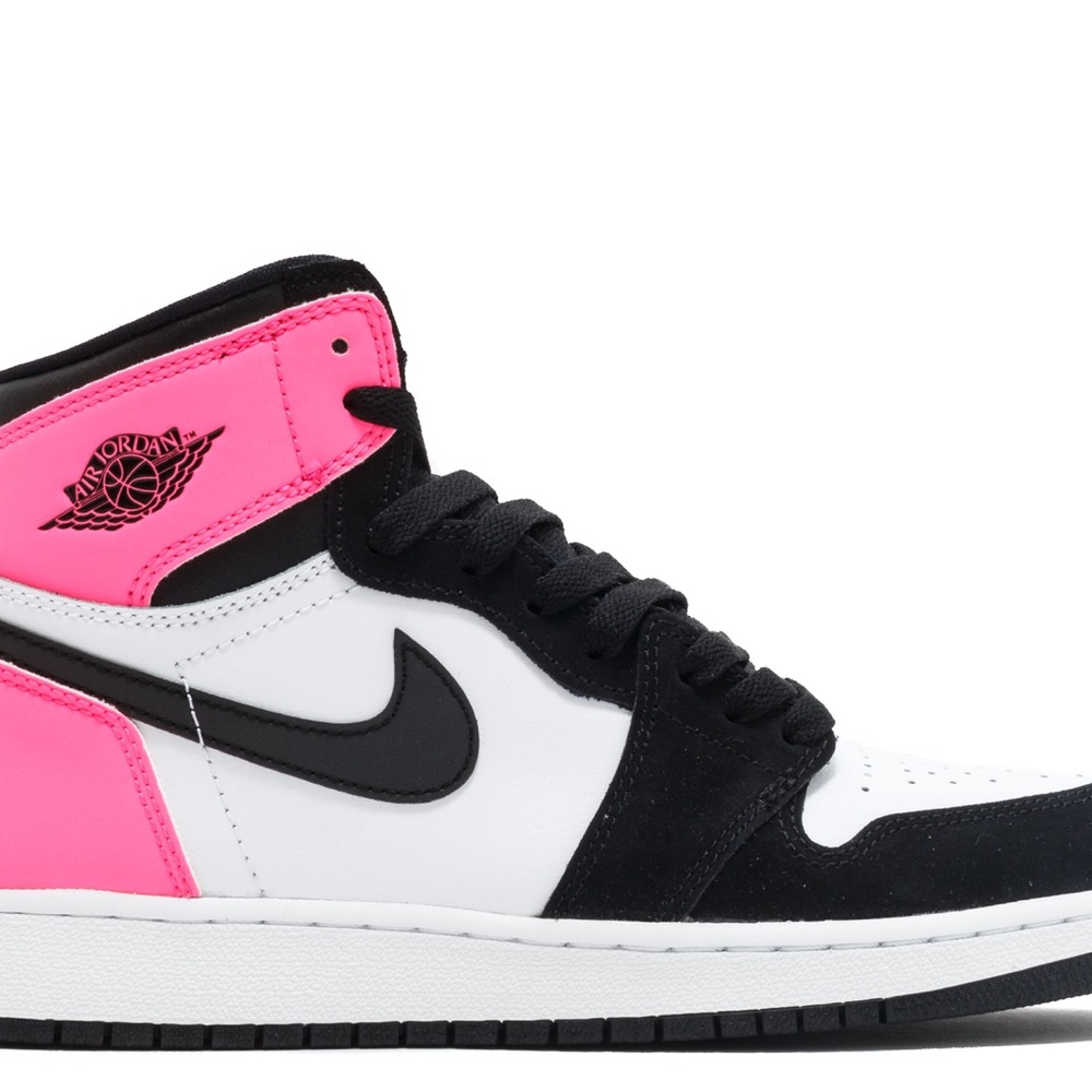 Jordan Women's Sneakers - Pink, Black, and White